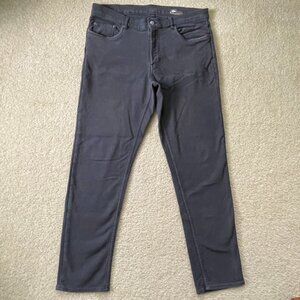 Faherty Pants Mens 36 Navy / Gray Stretch Terry 5 Pocket Straight Slim Jeans